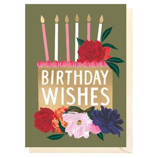 Birthday Wishes Golden Cake