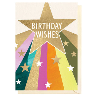 Birthday Wishes Gold Shooting Star